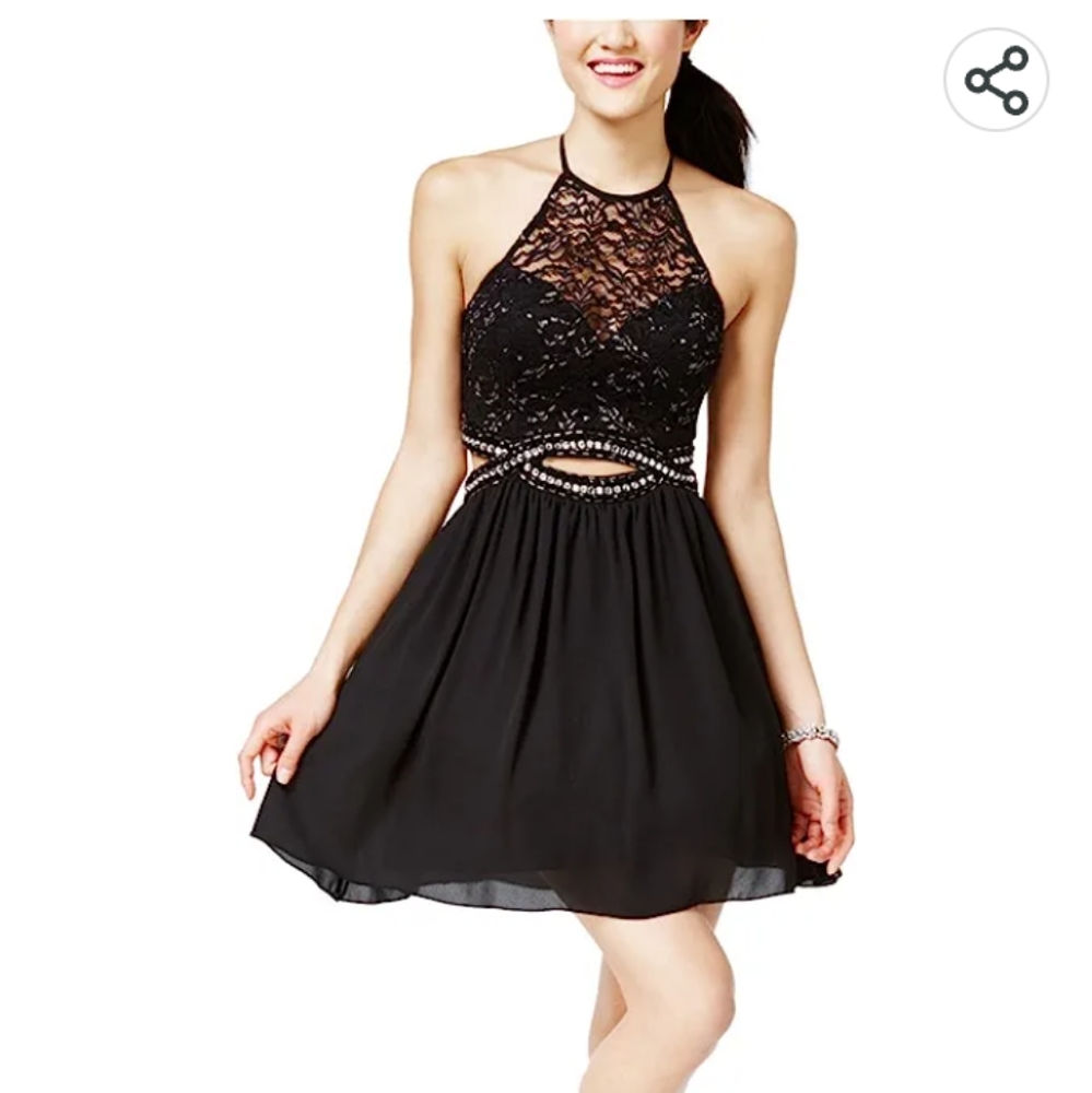 B.DARLIN Cut out Fit and Flare Dress